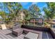 Inviting outdoor seating area on a wooden deck, overlooking a tranquil yard at 2005 Jackson N St, St Petersburg, FL 33704