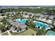 Community featuring a large pool, tennis courts, and single Gathering homes at 31730 Spoonflower Cir, Wesley Chapel, FL 33545