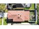 Aerial shot of the roof showing its color and position in the community at 31730 Spoonflower Cir, Wesley Chapel, FL 33545