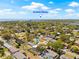 Aerial view of a home in a quiet neighborhood. 
