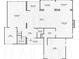 Detailed floor plan showcasing the layout of the main level, including the living room, kitchen, and garage at 517 Belle Isle Ave, Belleair Beach, FL 33786