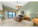 Serene main bedroom with water view, vaulted ceiling, and comfortable furnishings at 520 Belle Isle Ave, Belleair Beach, FL 33786