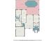 Detailed floor plan showing the layout of the home, including the pool at 7581 Palmer Glen Cir, Sarasota, FL 34240