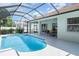 Sparkling pool area featuring a screened enclosure and patio area at 7581 Palmer Glen Cir, Sarasota, FL 34240