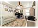 Office space with custom cabinets, a built-in desk, and bright lighting at 14610 Red Castle Ave, Lithia, FL 33547