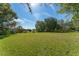 Expansive backyard featuring lush green grass and mature trees, perfect for outdoor activities at 1501 W Trapnell Rd, Plant City, FL 33566