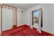 Bedroom features bold wallpaper and a window at 1501 W Trapnell Rd, Plant City, FL 33566