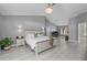 Spacious main bedroom with vaulted ceilings, walk-in closet, and an attached office at 15618 Shoal Creek Pl, Odessa, FL 33556