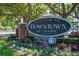 Welcome to Downtown Dunedin sign surrounded by lush greenery, inviting exploration of local attractions at 2958 Macalpin N Dr, Palm Harbor, FL 34684