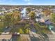 Aerial view of neighborhood featuring charming home and waterfront access at 4806 Bay Crest Dr, Tampa, FL 33615