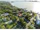 Scenic aerial shot of neighborhood near the coast, showcasing the surrounding area at 608 Orange Ave, Clearwater, FL 33756