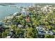 Beautiful aerial view of neighborhood with downtown Tampa in the distance at 608 Orange Ave, Clearwater, FL 33756