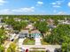 Wide aerial view showcases two homes surrounded by mature trees in a vibrant neighborhood at 6318 S Harold Ave, Tampa, FL 33616