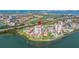 Aerial view of waterfront condo community close to water, golf, and interstates at 6372 Palma Del Mar S Blvd # 1007, St Petersburg, FL 33715