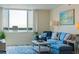 Comfortable living room with beautiful water view, stylish decor, and lots of natural light at 6372 Palma Del Mar S Blvd # 1007, St Petersburg, FL 33715