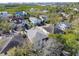 A clear aerial view features homes with lush greenery, showcasing a beautiful residential area near a body of water at 7551 141St St, Seminole, FL 33776