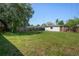 Spacious backyard with lawn, surrounded by a wood fence for privacy at 8725 N Boulevard, Tampa, FL 33604