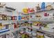Well-stocked pantry with ample shelving and storage for all your kitchen needs at 17418 Holly Well Ave, Wimauma, FL 33598