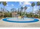 Vibrant splash pad area with colorful fountains, providing a fun and refreshing experience at 3543 Watermark Dr, Wesley Chapel, FL 33544