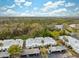 Scenic aerial view of single-story homes near a waterway, complemented by lush green foliage and a bright blue sky at 4235 Richmere Dr # 4235, New Port Richey, FL 34652