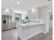 Stylish kitchen with white cabinets, stainless steel appliances, and breakfast bar at 4509 26Th S Ave, Tampa, FL 33619