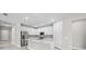 Modern kitchen featuring white cabinets, stainless steel appliances, and a center island at 4597 Blue Star Ct, North Port, FL 34289