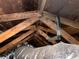 View of attic showing beams, metal supports, ductwork; potential improvements might need structural reinforcement at 11791 128Th Ave, Largo, FL 33778