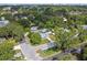 An aerial view of the property showcasing its well-maintained yard and proximity to the neighborhood at 1260 S Hillcrest Ave, Clearwater, FL 33756