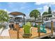 Private dock with Adirondack chairs offering serene waterfront views and relaxation at 13701 Garris Dr, Hudson, FL 34667