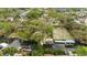 Scenic aerial view of waterfront homes and community with boat docks on a sunny day at 2632 S Dundee St, Tampa, FL 33629