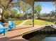 Dock featuring comfortable seating and waterfront views, ideal for enjoying peaceful moments by the water at 2632 S Dundee St, Tampa, FL 33629