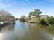 Scenic canal view featuring multiple boat docks and waterfront properties at 2632 S Dundee St, Tampa, FL 33629