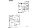 Detailed floor plan showcasing the layout of this two-story home, including bedrooms, living areas, and kitchen at 31888 Treasure Dock Isle, Wesley Chapel, FL 33545