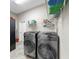 Convenient laundry room equipped with a modern washer and dryer set at 5324 Moon Shell Dr, Apollo Beach, FL 33572