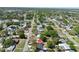 Elevated view of the property in a tree-filled neighborhood, with a long view down the street at 619 41St Ne Ave, St Petersburg, FL 33703