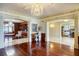 The luxurious foyer boasts marble and hardwood floors, offering a view into an adjacent room at 802 Druid S Rd, Clearwater, FL 33756