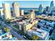 Scenic aerial view of a building featuring a nearby street and ocean in the distance at 130 4Th N Ave # 315, St Petersburg, FL 33701