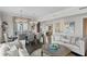 Open-concept living area showcasing hardwood floors, a spacious seating arrangement, and a formal dining area with modern lighting at 146 4Th Ne Ave # 600, St Petersburg, FL 33701