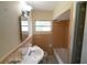 Bathroom with tiled walls, shower-tub combination, and vanity sink at 2610 E Yukon St, Tampa, FL 33604