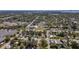 Aerial neighborhood view with a mix of residential homes and nearby commercial areas, perfect for convenient living at 3755 10Th S Ave, St Petersburg, FL 33711