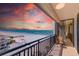 Enjoy breathtaking ocean views from this private balcony with black railing, creating a serene coastal retreat at 3820 Gulf Blvd # 802, St Pete Beach, FL 33706