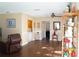 Inviting living room featuring hardwood floors and neutral paint, creating a cozy atmosphere at 408 Gloucester Blvd # 33, Sun City Center, FL 33573