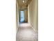 Upstairs hallway with carpet flooring and white trim at 4133 Bismarck Palm Dr, Tampa, FL 33610