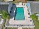 Aerial view of community pool at 4760 Silver Cir, Zephyrhills, FL 33541