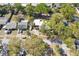 Aerial view of the property nestled in a residential neighborhood, surrounded by lush trees and greenery at 766 86Th N Ave, St Petersburg, FL 33702
