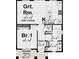 Home floor plan shows layout of bedrooms, kitchen, entry and more at 10086 Hilltop Dr, New Port Richey, FL 34654