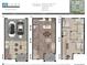 Detailed floorplan of a 2 bedroom / 2.5 bath + den home showcasing layout and dimensions at 2570 12Th N Pl, St Petersburg, FL 33713