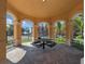 Outdoor pavilion with a picnic table and views of the community and surrounding landscaping at 2730 Via Tivoli # 321B, Clearwater, FL 33764