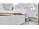 Updated bathroom featuring granite countertops and a modern faucet at 3276 Morven Dr, Spring Hill, FL 34609