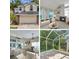 Collage showcasing the home's exterior, living room, dining area, and screened-in patio for an immersive preview at 5014 Sterling Manor Dr, Tampa, FL 33647